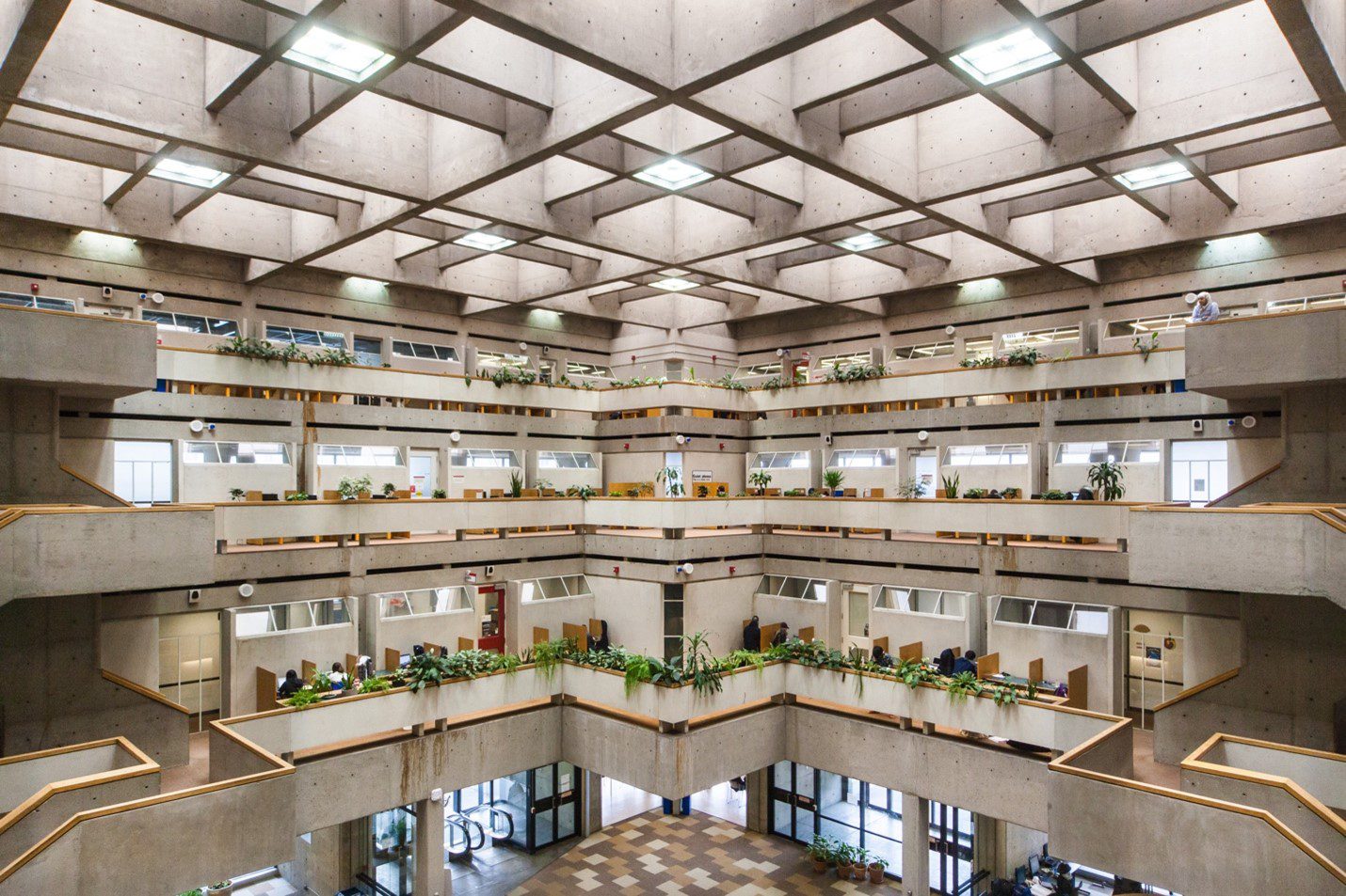 Upper floors of a library