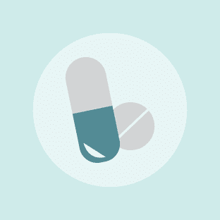 Cartoon of pill capsules